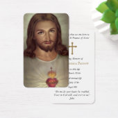Cartes de prière | Dévotion Sacré-Coeur Jésus (Bureau)