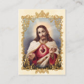 Cartes de prière du Sacré-Coeur de Jésus (Devant)