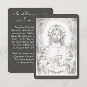 Cartes de prière du Sacré-Coeur de Jésus