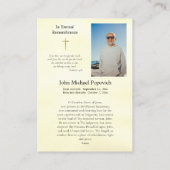 Cartes de prière du Sacré-Coeur de Jésus (Dos)