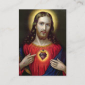 Cartes de prière du Sacré-Coeur de Jésus (Devant)