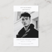 Cartes de prière espagnoles simples pour funéraill (Devant)