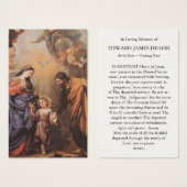Cartes de prière | Fête de la Sainte Famille (Devant & derrière)