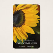 Cartes de prière | Fleur de tournesol (Devant)