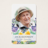 Cartes de prière | Floral Bleu (Devant)