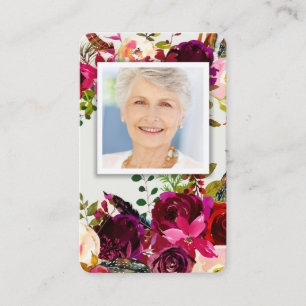 Cartes de prière Floral Bordo Deluxe