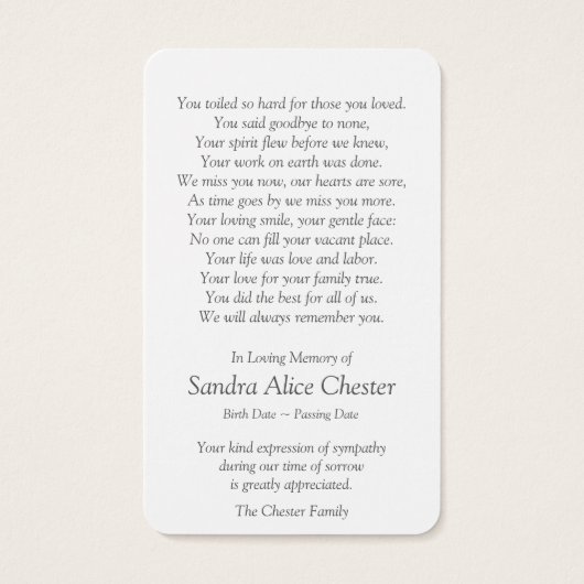 Cartes de prière | Forêt pacifique (Dos)