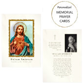 Cartes de prière funéraire du Sacré-Coeur de Jésus
