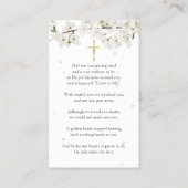 Cartes de prière funéraire florales avec photo de  (Dos)