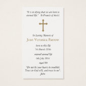 Cartes de prière | Hail Mary (Dos)