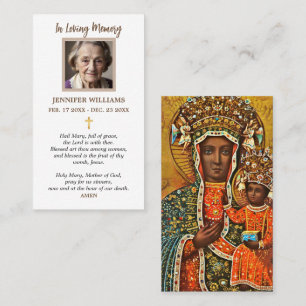 Cartes de prière I Icône de la Madone Jasna Gora C