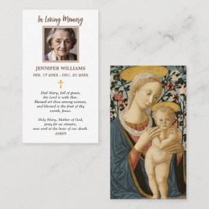 Cartes de prière I Madonna et Enfant Sainte Mère M