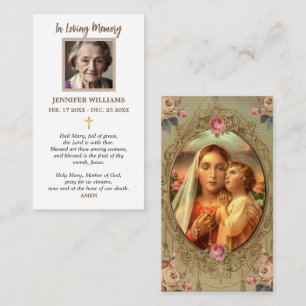 Cartes de prière I Notre-Dame du Rosaire et Enfant