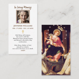 Cartes de prière I Sainte Vierge Marie et Enfant J