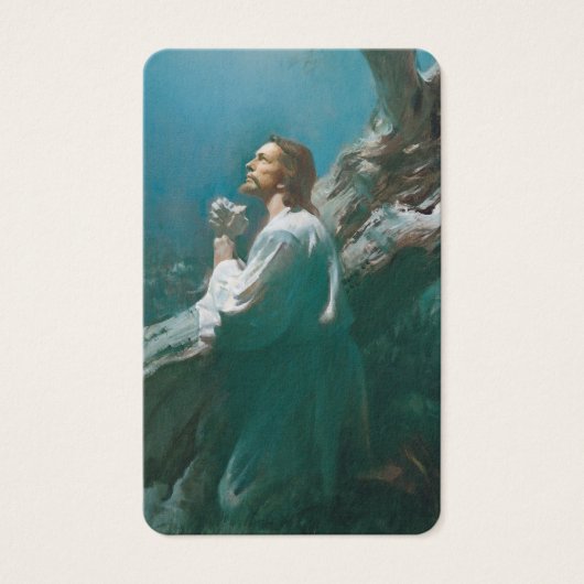 Cartes de prière | Jésus Christ prier 2 (Devant)