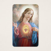 Cartes de prière | Jésus Sacré Coeur (Devant)