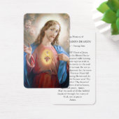 Cartes de prière | Jésus Sacré Coeur (Bureau)