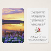Cartes de prière | Lac Floral (Devant & derrière)