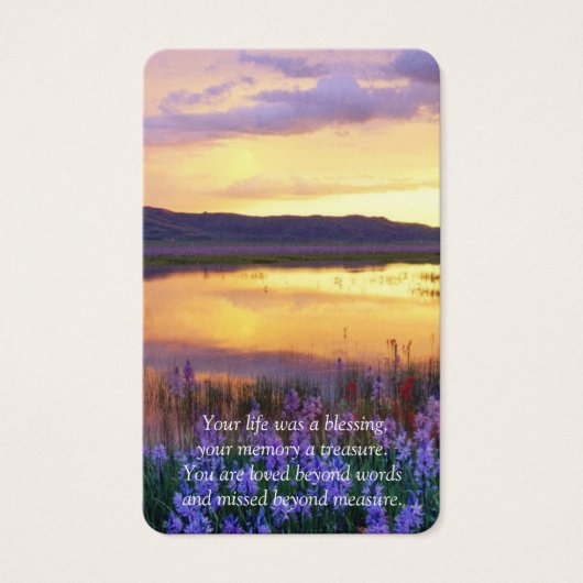 Cartes de prière | Lac Floral (Devant)