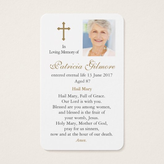 Cartes de prière | L'Immaculée Conception (Dos)