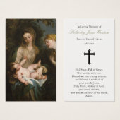 Cartes de prière | Madonna & Child & St Catherine (Devant & derrière)