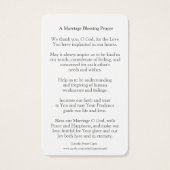 Cartes de prière | Mary & Joseph Mariage (Dos)