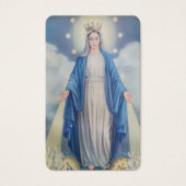 Cartes de prière | Médaille Miraculeuse Notre Dame (Devant)