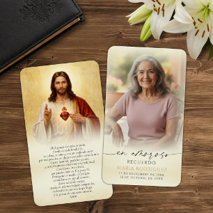 Cartes de prière mémorial Jésus Sacré-Cœur