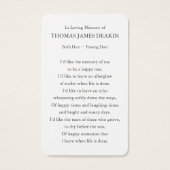 Cartes de prière | Mer 1 (Dos)