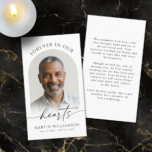 Cartes de prière modernes avec photo Forever In Ou