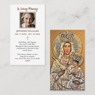 Cartes de prière Notre-Dame de la Lumière du Matin
