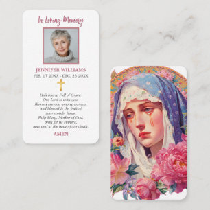 Cartes de prière Notre-Dame des Douleurs Madone en