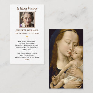 Cartes de prière Notre-Dame Vierge Marie et Enfant