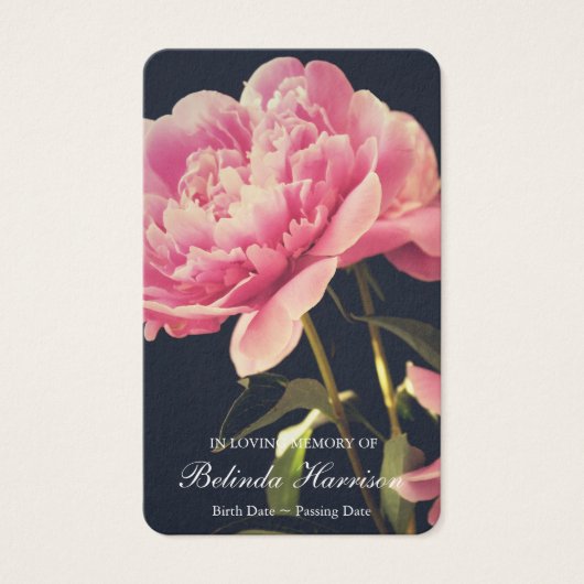 Cartes de prière | Peony rose Vintage (Devant)