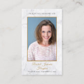 Cartes de prière photo commémoratives de marbre Fo (Devant)