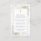 Cartes de prière photo commémoratives de marbre Fo (Dos)