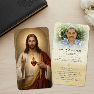 Cartes de prière photo du Sacré-Cœur de Jésus