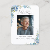 Cartes de prière photo Fleur d'oubli (Devant)