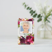 Cartes de prière | Photo Floral Bordo - Deluxe (Debout devant)