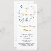 Cartes de prière pour baptême avec courtes prières (Devant / Derrière)