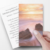 Cartes de prière pour funérailles Beau paysage mar