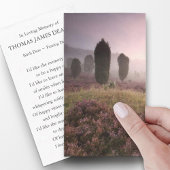 Cartes de prière pour funérailles Foggy Matin leve