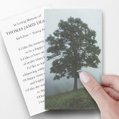 Cartes de prière pour l'arbre solitaire funéraire