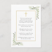 Cartes de prière pour le Mémorial chrétien des fun (Dos)