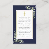 Cartes de prière pour le Mémorial chrétien des fun (Dos)