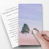 Cartes de prière pour les funérailles d'hiver mati