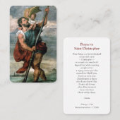 Cartes de prière | Prière à St Christopher (Devant / Derrière)
