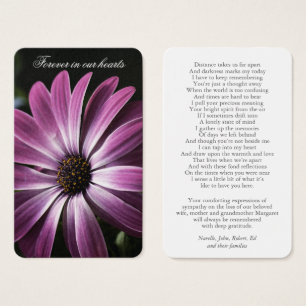 Cartes de prière Purple Daisy