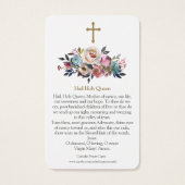 Cartes de prière | Reine Sainte-Salut (Dos)