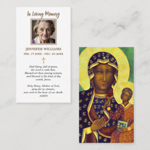 Cartes de prière religieuses I Notre-Dame de Czest